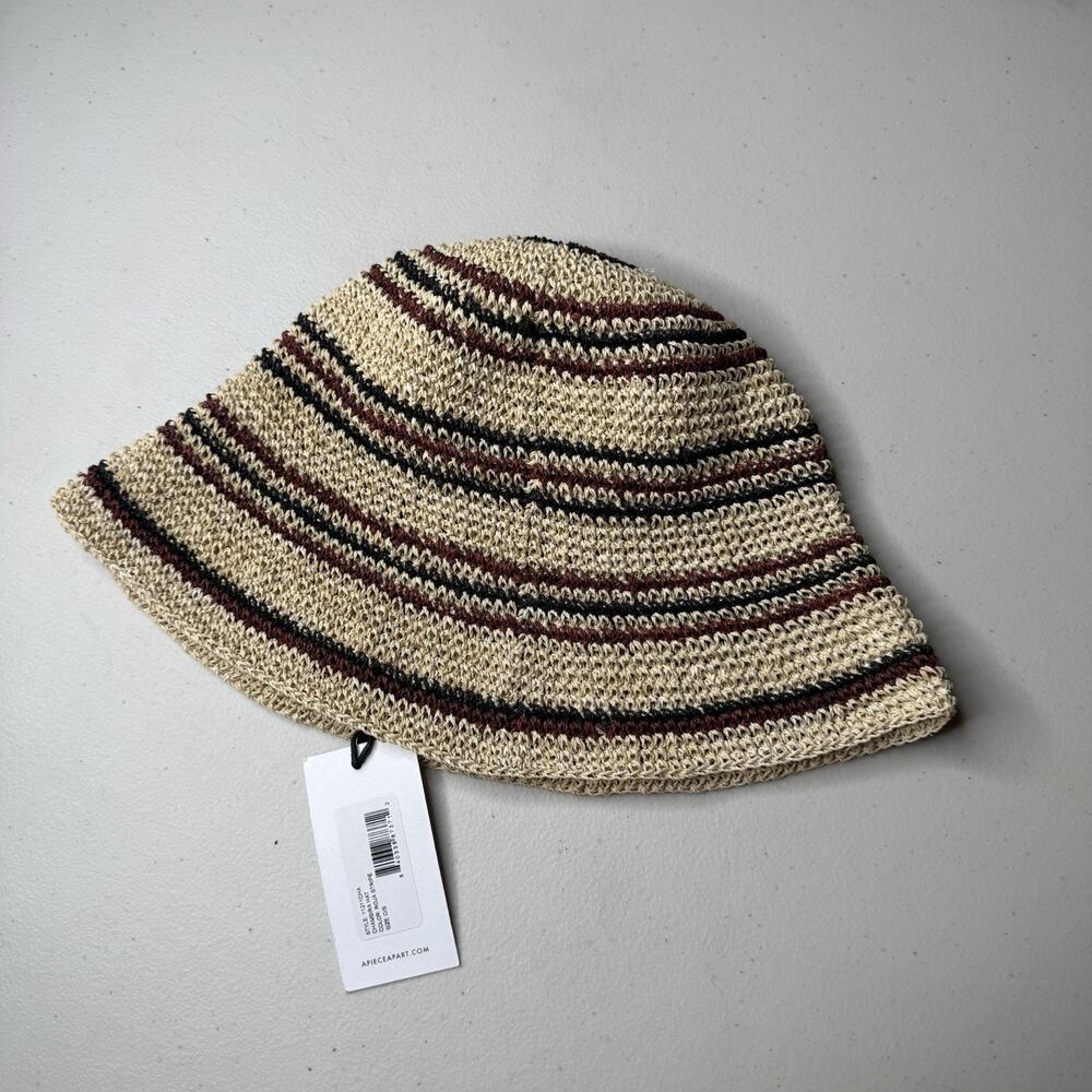 Apiece Apart Chambira Hat Tan Red Stripe - Picture 5 of 5
